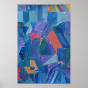 Canossa kubistische huizen op Blue Hills in Quebec Poster