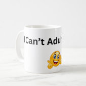 Can't Adult Today Mok - Funny Coffee Cup voor werk (Voorkant links)