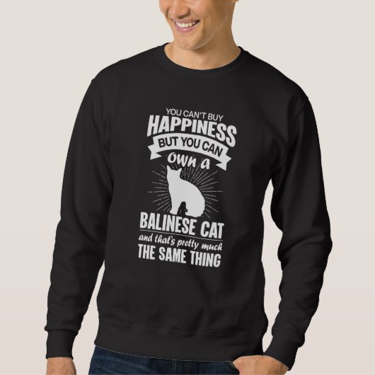 Can't Buy Happiness But Can Buy A Balinese Cat  1 Trui (Voorkant)