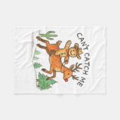 Can't Catch Me Cowboy Gingerbread Man Christmas  Fleece Deken (Voorkant (Horizontaal))