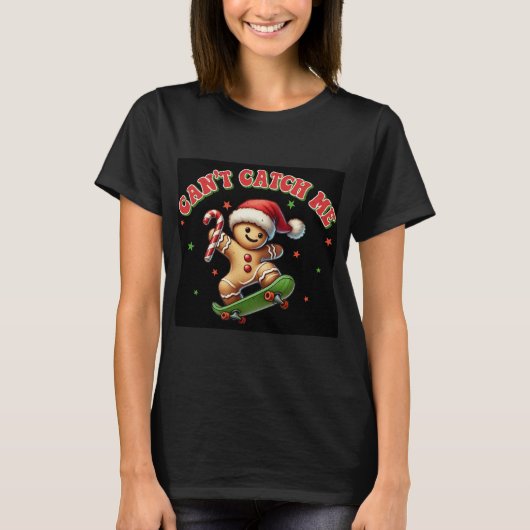Can't Catch Me Ginger Bread Man T-shirt (Voorkant)