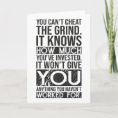 Can't Cheat The Grind - Gym, drukte, succes Kaart (Voorkant)