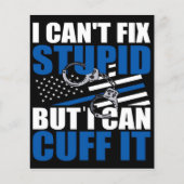 Cant Fix stut maar Cuff | geschenk voor politietak Flyer (Voorkant)