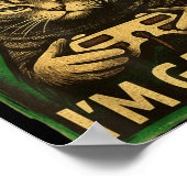 Can't Hear You I'm Gaming Funny Gamer Cat Playing  Poster (Hoek)