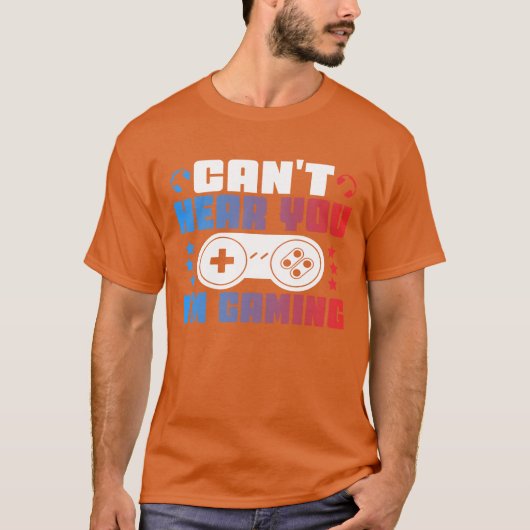 Cant Hear you Im Gaming hands on control boy T-shirt (Voorkant)