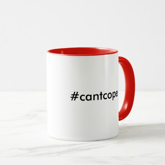 #can't kan het niet aan mok (Voorkant rechts)