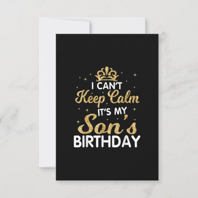 Cant Keep Calm Its My Son Birthday Gift (Voorkant)