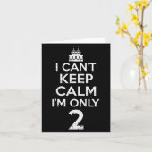 Cant Keep Calm Only 2 Grappige Tweede Verjaardag P Kaart (Gele Bloem)