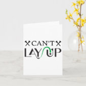 Cant Lay Up Logo Funny Golf _1 Kaart (Gele Bloem)