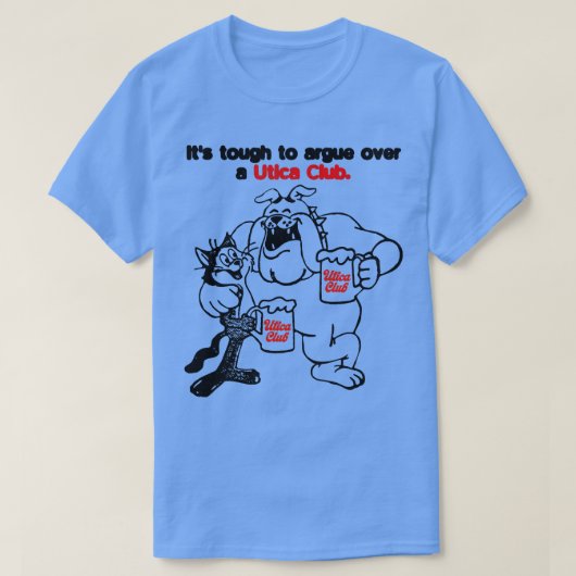 Cant ruzie over een Utica Club Beer Retro Defunct  T-shirt (Design voorkant)