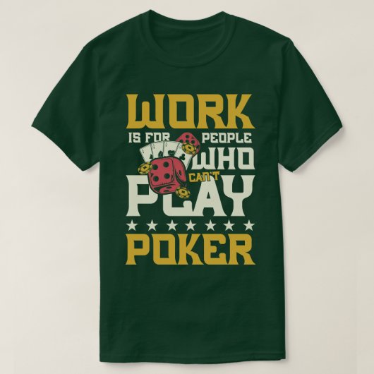 Cant spelen poker t-shirt (Design voorkant)