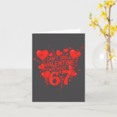 Can't Spell Valentine Without 6 7 Fun 6-7 Six Seve Kaart (Gele Bloem)