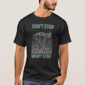 Can't Stop Pi Won't Stop Math Pi Day Maths Club T-shirt (Voorkant)