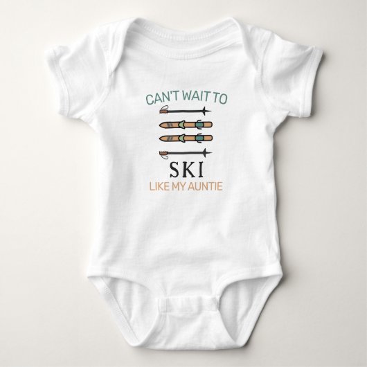 Can't Wait to Ski Like My Aunt - Skiing Romper (Voorkant)