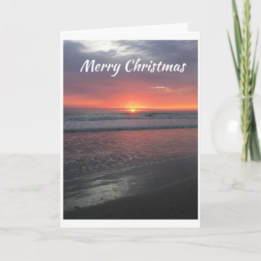 *CAN'T WAIT TO WALK THE BEACH WITH YOU* CHRISTMAS KAART (Voorkant)