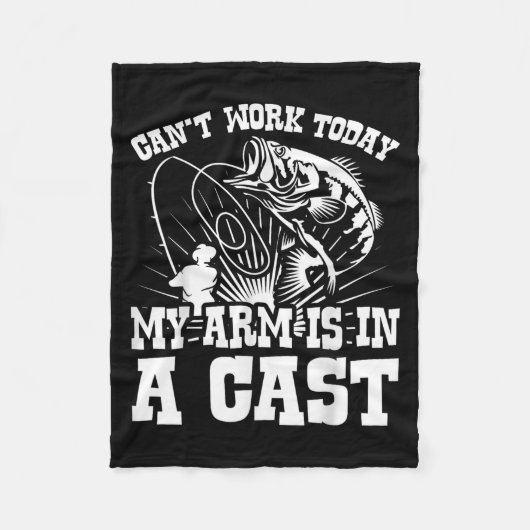 Cant werk vandaag mijn armen in een cast grappig s fleece deken (Voorkant)