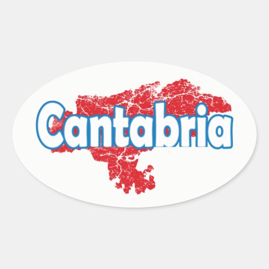 Cantabria Ovale Sticker (Voorkant)