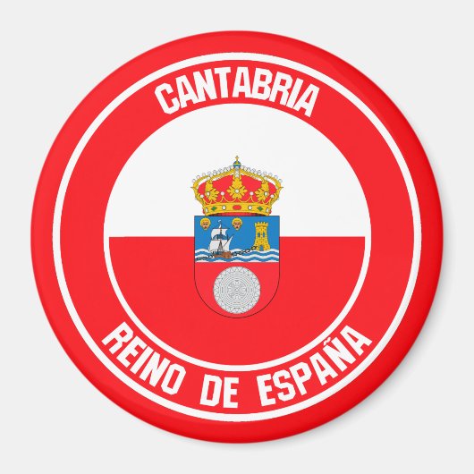 Cantabria Round Emblem Magneet (Voorkant)