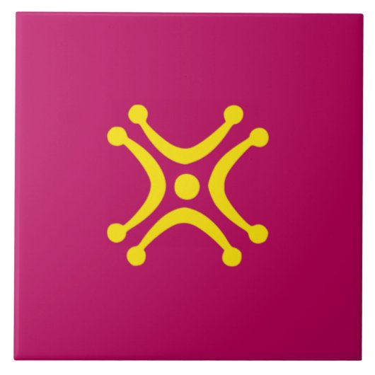 Cantabrian Lábaru Flag Tegeltje (Voorkant)