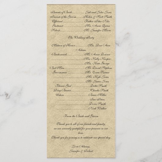 Cantabrië takken met rode olijven op Ecru programm Programmakaart (Achterkant)