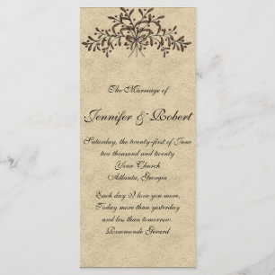 Cantabrië takken met rode olijven op Ecru programm Programmakaart