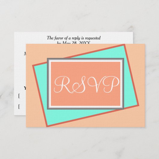 Cantaloupe Blauw Geometrisch Gelaagd Kijk RSVP (Voorkant / Achterkant)