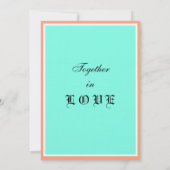 Cantaloupe Fruit Blue Geometrische bruiloft uitnod Kaart (Achterkant)