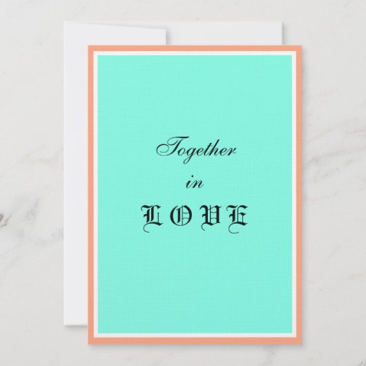 Cantaloupe Fruit Blue Geometrische bruiloft uitnod Kaart (Achterkant)