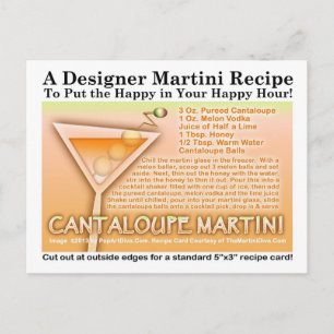 CANTALOUPE MARTINI RECIPE BRIEFKAART