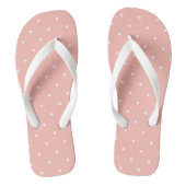 Cantaloupe Meloen en witte stippen Teenslippers (Voetbed)