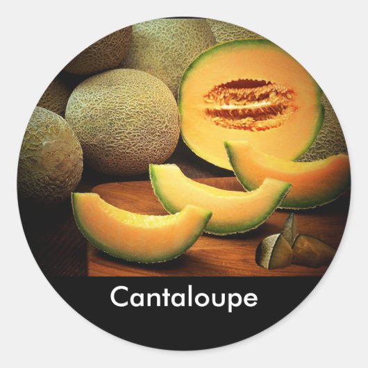 Cantaloupe Ronde Sticker (Voorkant)