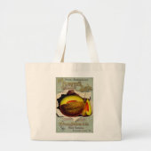 Cantaloupe Seed Adverteren Antiek Grote Tote Bag (Voorkant)