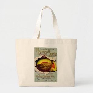 Cantaloupe Seed Adverteren Antiek Grote Tote Bag