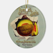 Cantaloupe Seed Adverteren Antiek kunst Keramisch Ornament (Links)