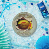 Cantaloupe Seed Adverteren Antiek Papieren Bordje (Feest)