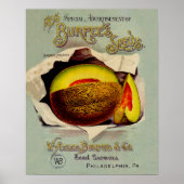 Cantaloupe Seed Adverteren Antiek Poster (Voorkant)