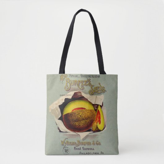 Cantaloupe Seed Adverteren Antiek Tote Bag (Voorkant)