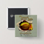 Cantaloupe Seed Adverteren Antiek Vierkante Button 5,1 Cm (Voorkant /achterkant)