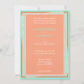 Cantaloupe Turquoise Liefde Geometrisch Kaart (Voorkant)