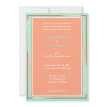 Cantaloupe Turquoise Liefde Geometrisch