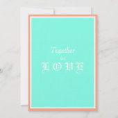 Cantaloupe Turquoise Love Geometric Kaart (Achterkant)