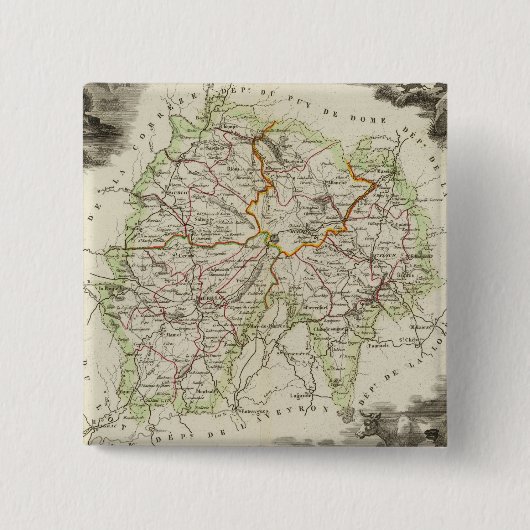 Cantaloupe Vierkante Button 5,1 Cm (Voorkant)