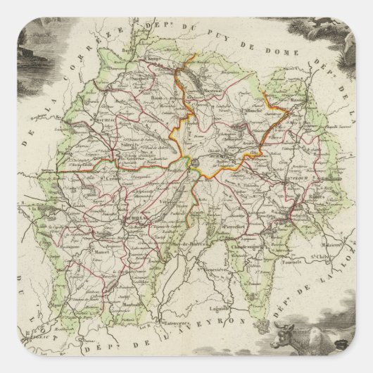 Cantaloupe Vierkante Sticker (Voorkant)