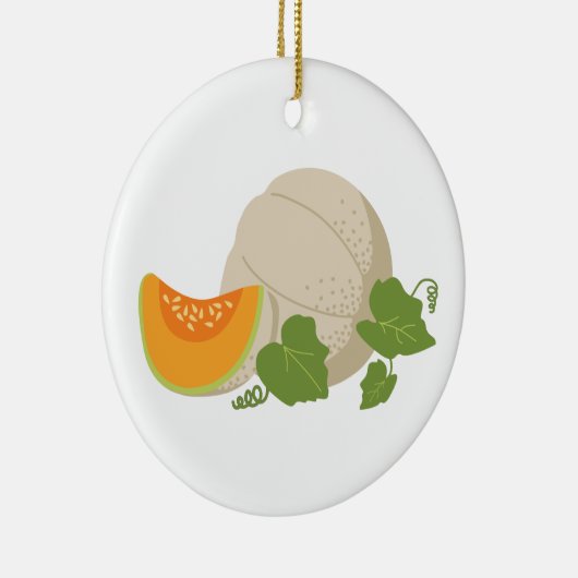 Cantaloupe Vine Keramisch Ornament (Rechts)