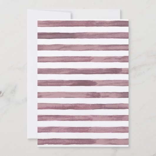 Cantaloupe Waterverf Stripes & Gold Lettering Kaart (Achterkant)