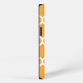 Cantaloupe Witte Marokkaanse Quatrefoil Patroon #5 iPhone Hoesje (Rechterkant)
