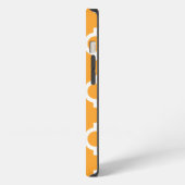 Cantaloupe Witte Marokkaanse Quatrefoil Patroon #5 iPhone Hoesje (Linkerkant)