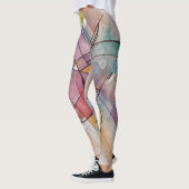 CANTATA in PASTEL BELANGRIJKE Abstracte Art Waterv Leggings (Links)
