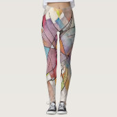 CANTATA in PASTEL BELANGRIJKE Abstracte Art Waterv Leggings (Voorkant)