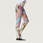 CANTATA in PASTEL BELANGRIJKE Abstracte Art Waterv Leggings (Rechts)